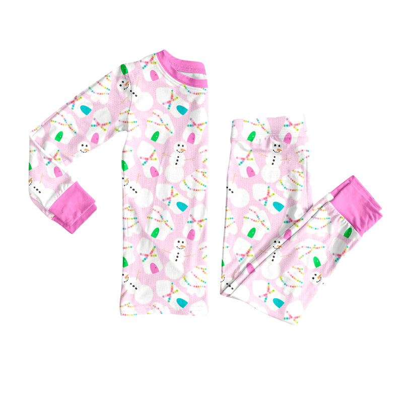 Toddle kids Christmas snowman matching design outfit
