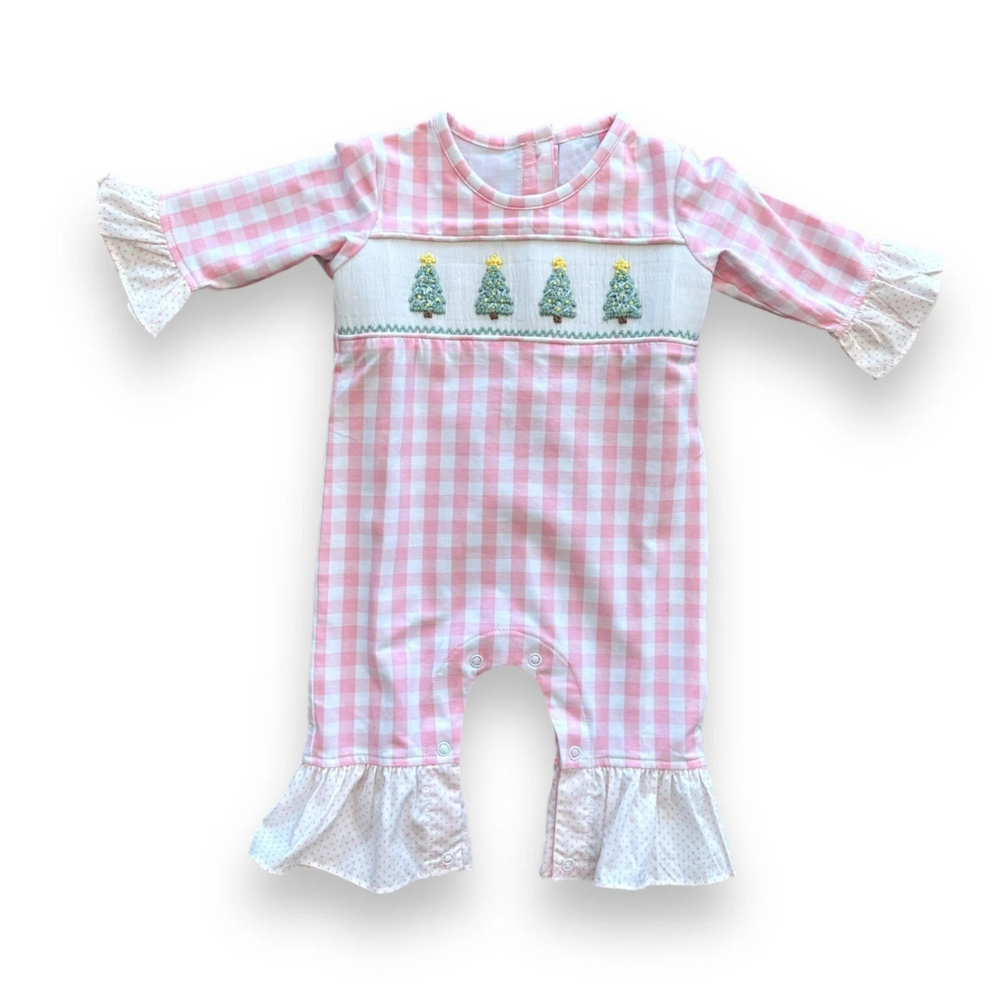 Toddle baby girl Christmas tree romper