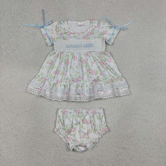 Mamas mini summer smocked bummies outfit