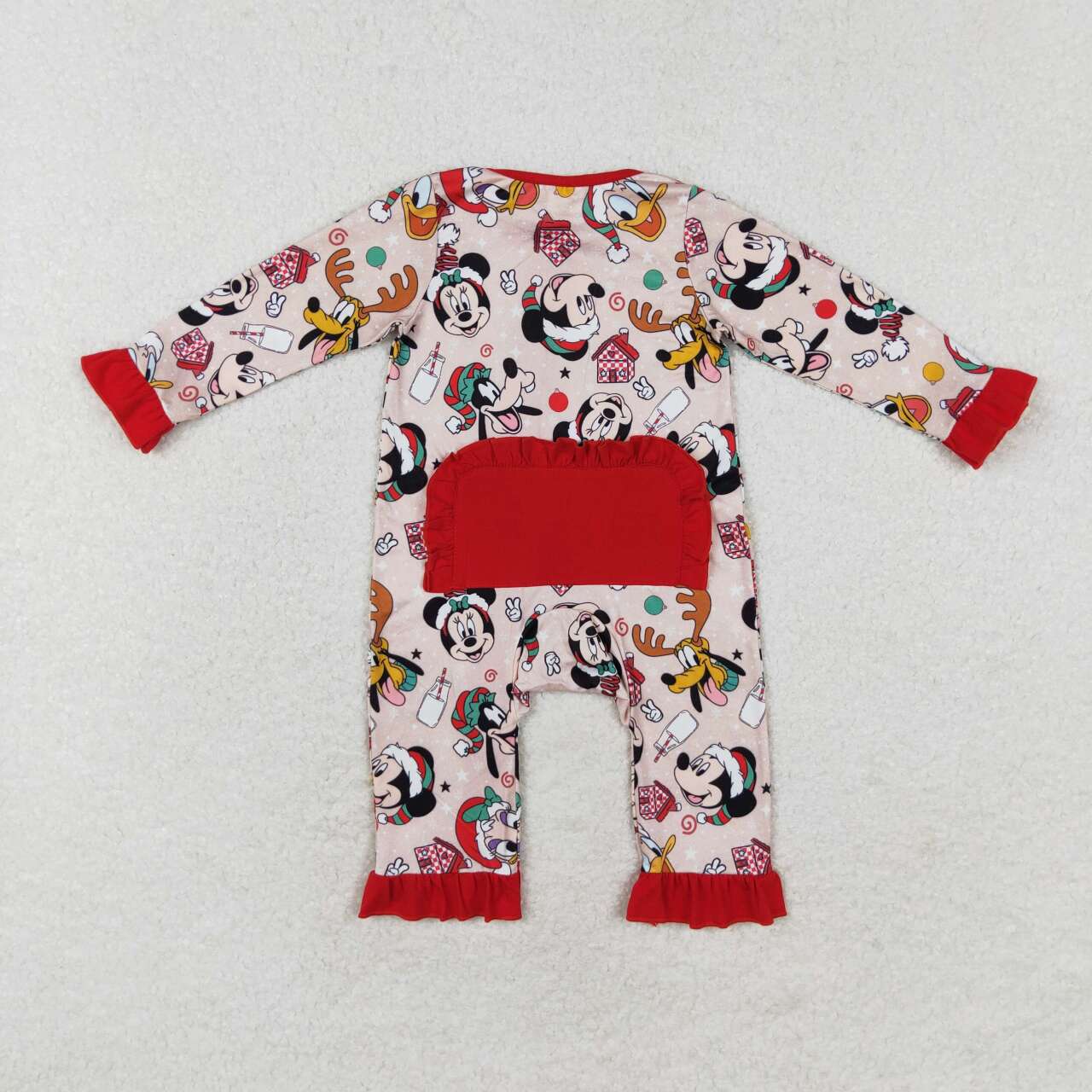 kids baby girls  christmas cartoon reindeer fall winter romper