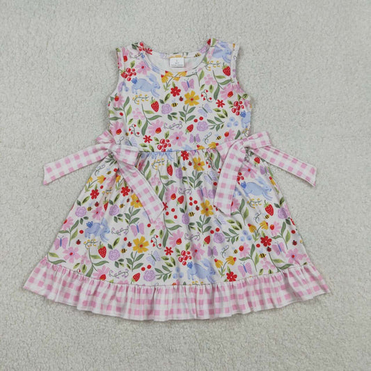 Easter bunny floral design toddle baby girls dress