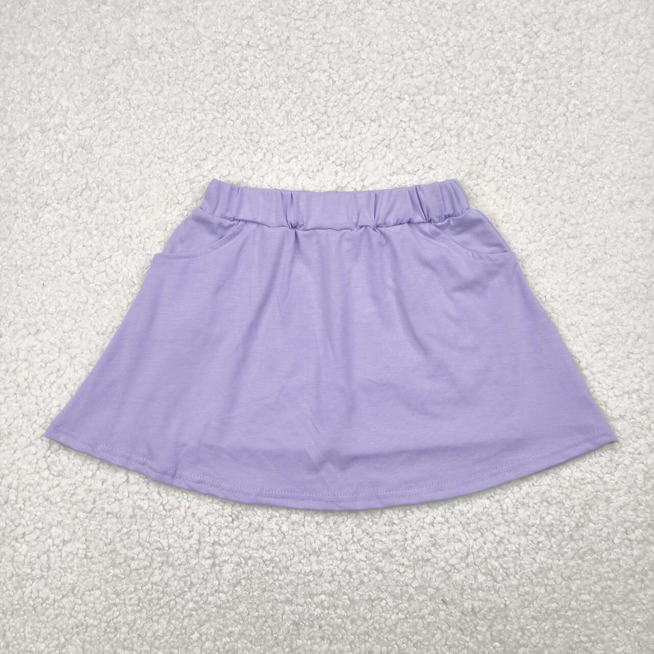 Baby girls lavender pocket cotton skirt shorts