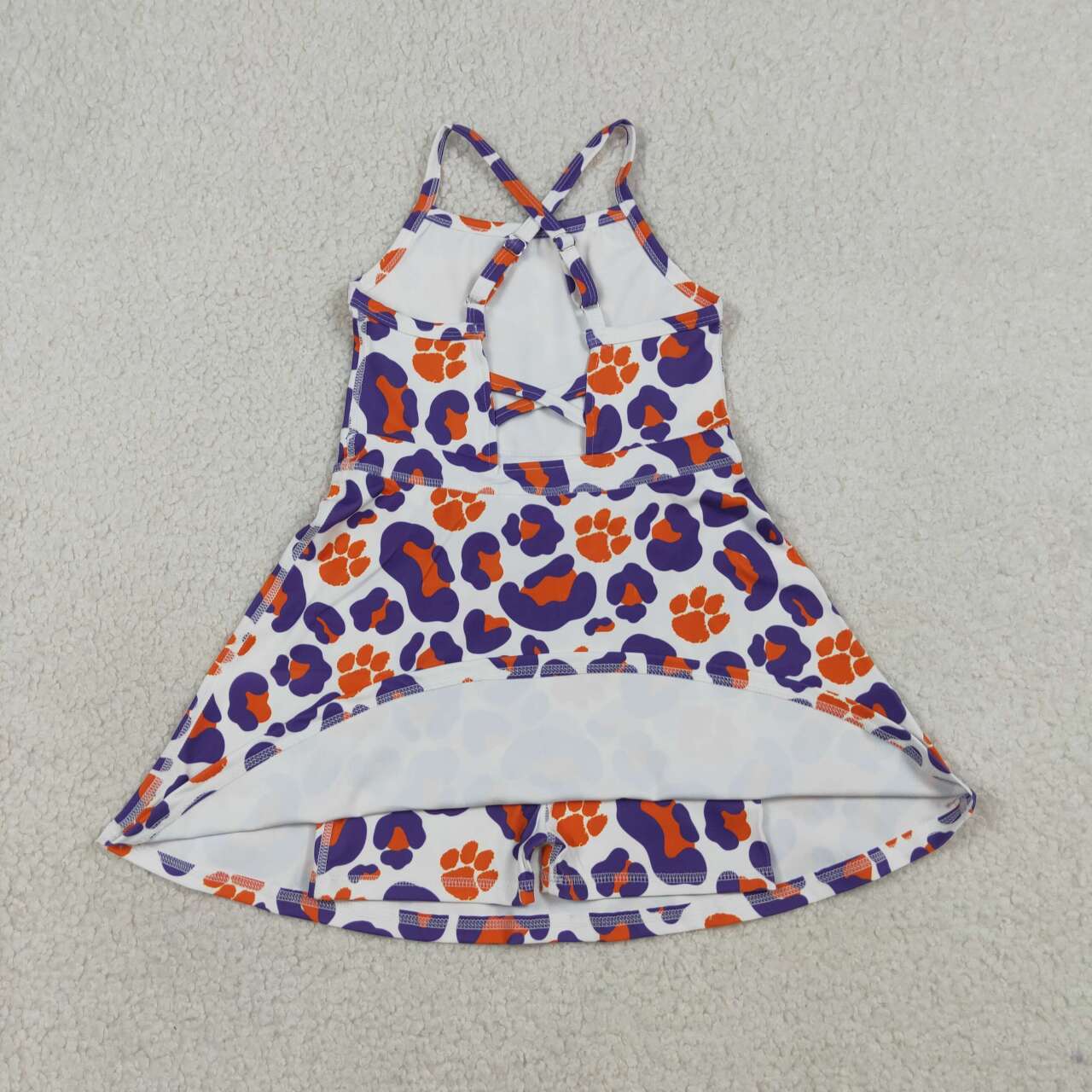 Clemson print girls summer yoga dress