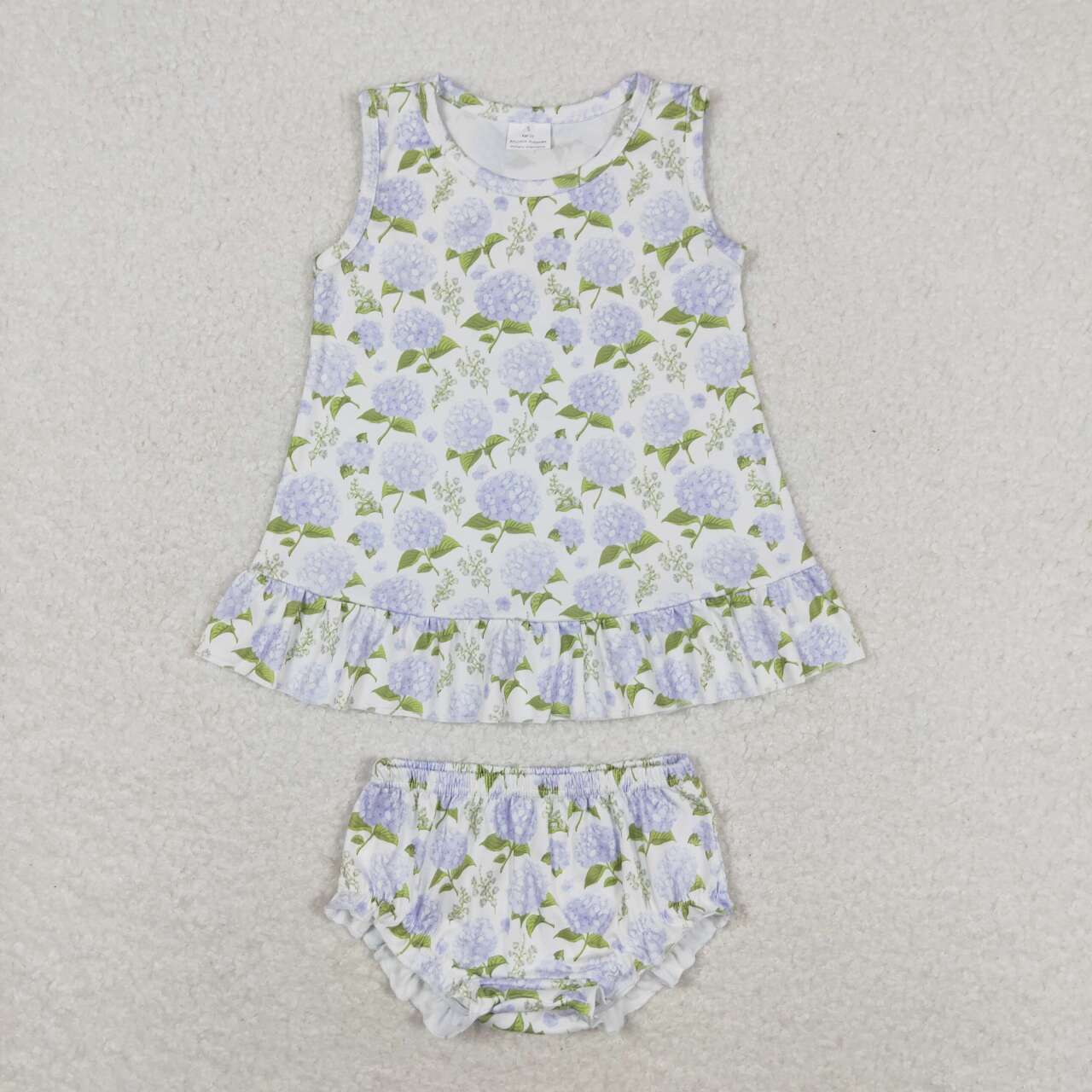 toddle baby blue floral bummies set