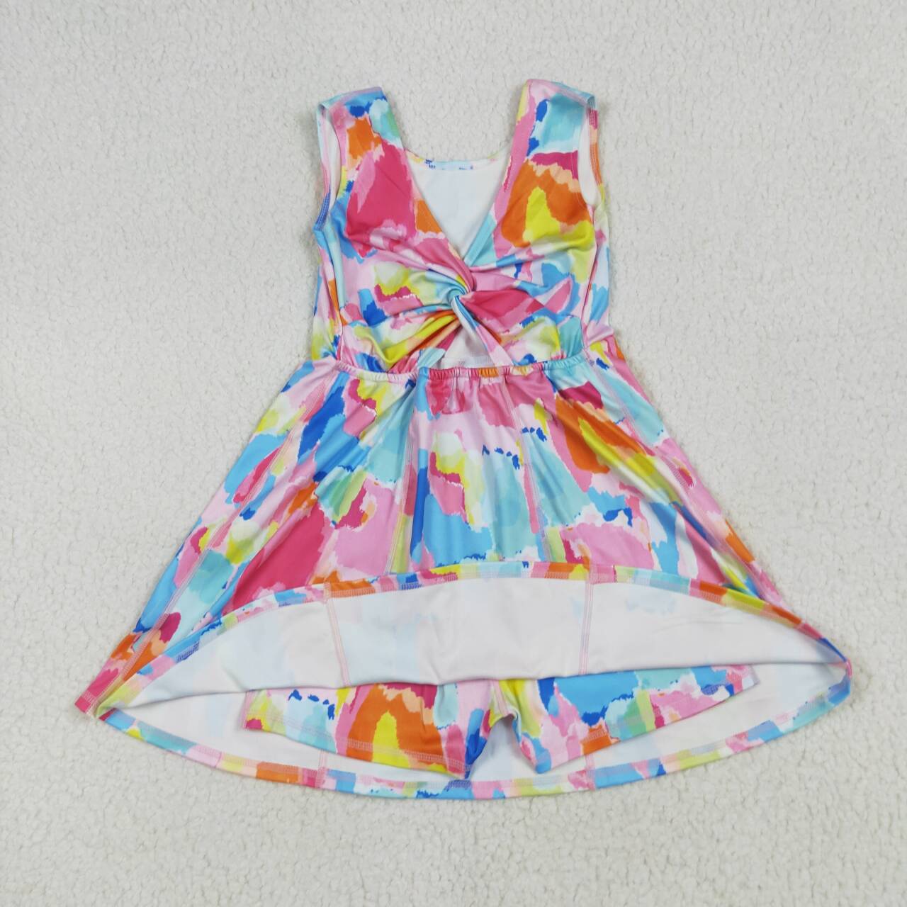 Baby girls tie dye design active wear athletic summer yoga  dress