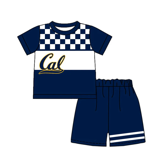 Custom team top matching shorts boy summer outfit