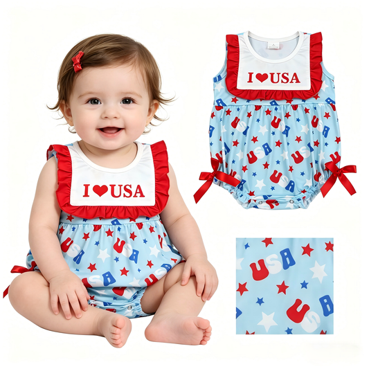 I love USA toddle girls summer romper