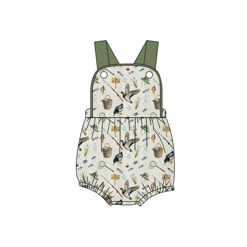 Mallard duck design toddle boy summer romper