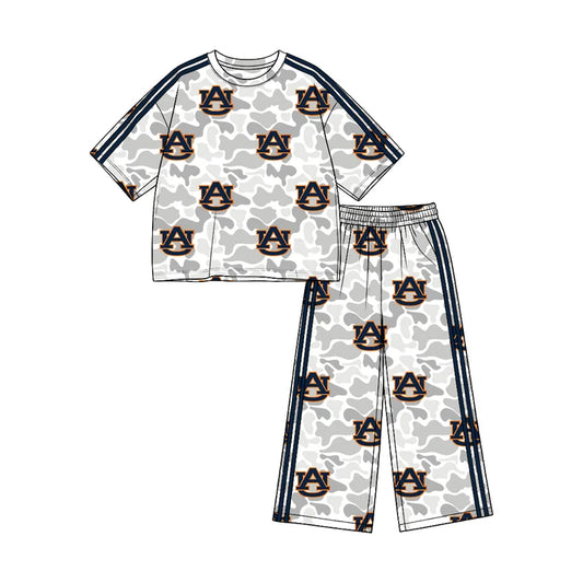 Toddle kids custom auburn team design girl long sleeve clothes wholesale price