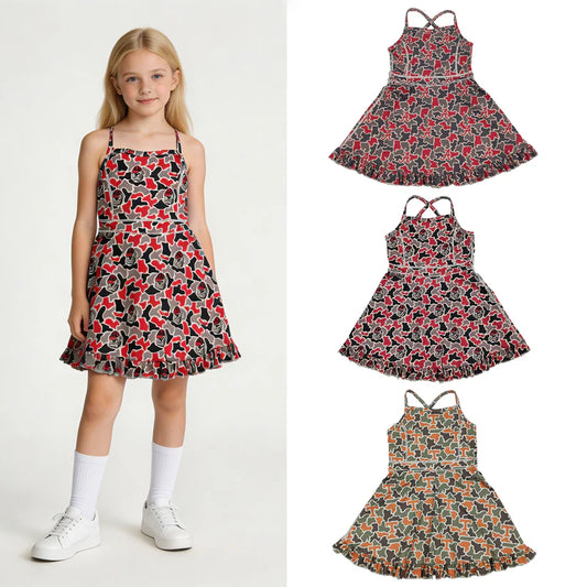 Tennessee Team camo design girls summer active yoga dress