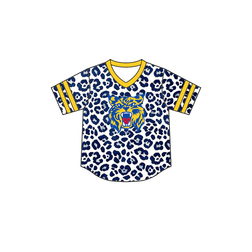 Team style short sleeve top wholesale kids clothes