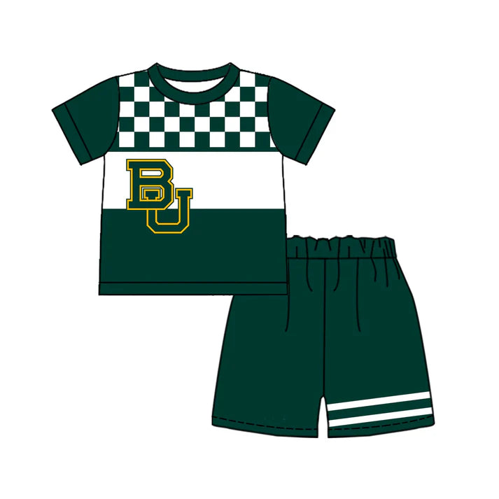 Custom team top matching shorts boy summer outfit