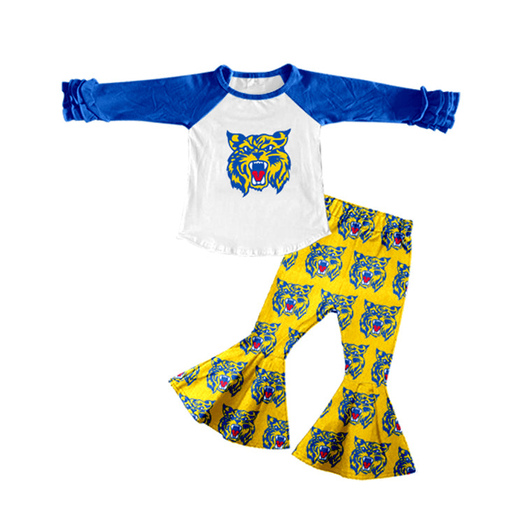 Toddle baby girls custom team long sleeve outfit