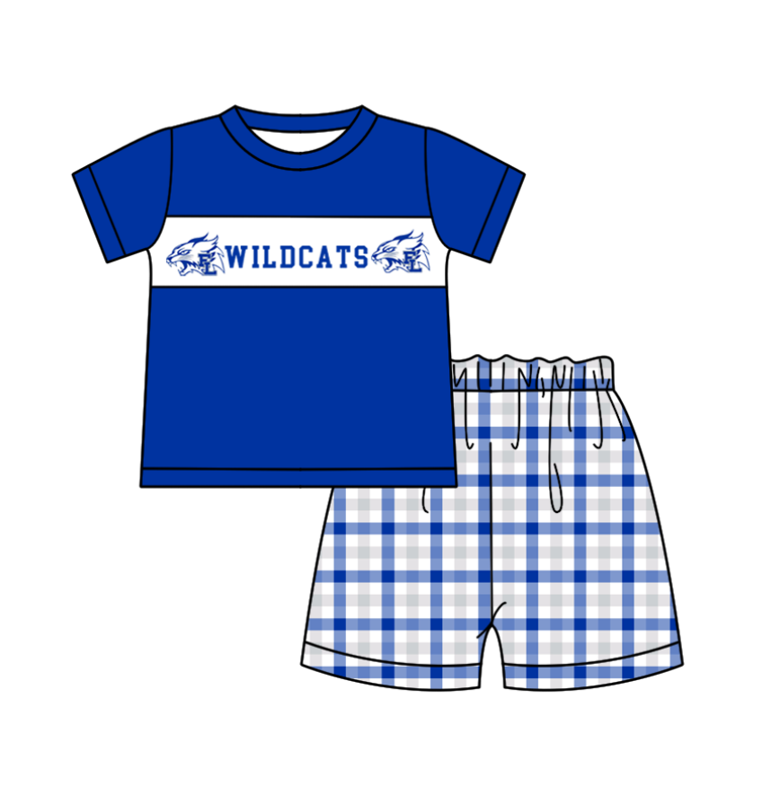 Custom team top matching shorts boy summer outfit
