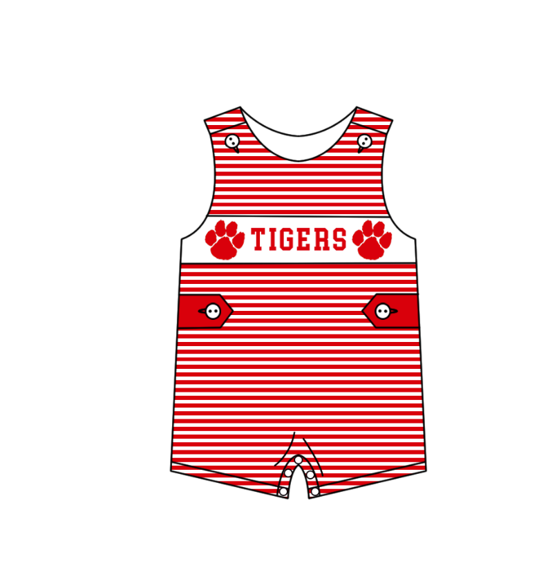 Custom collegiate team design toddle boy summer romper
