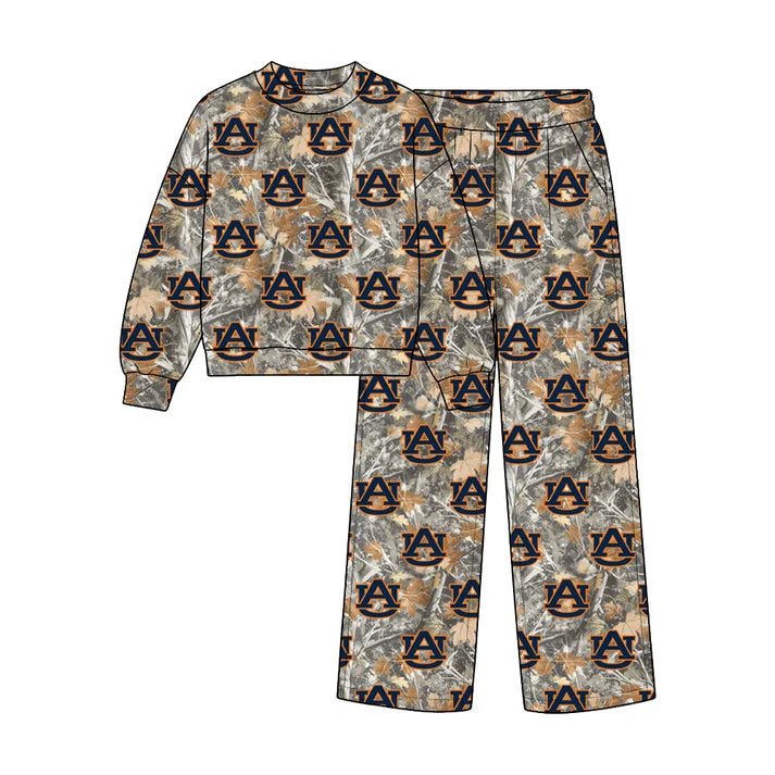 Toddle kids custom auburn team design boy long sleeve clothes wholesale price