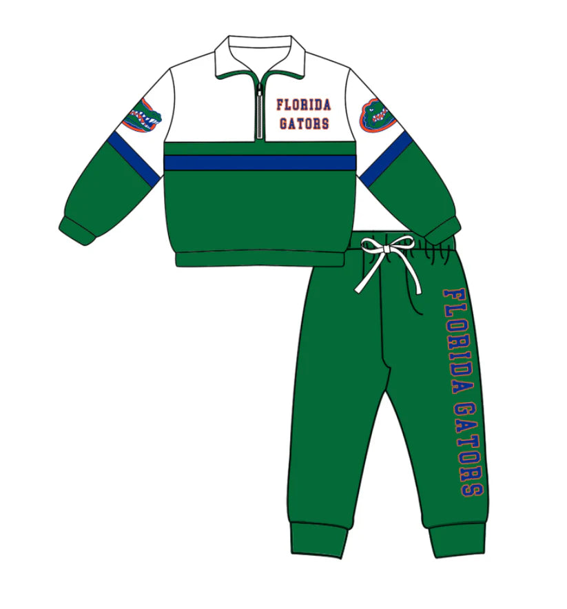 Kids long sleeve team pullover top matching pants outfit wholesal factory price