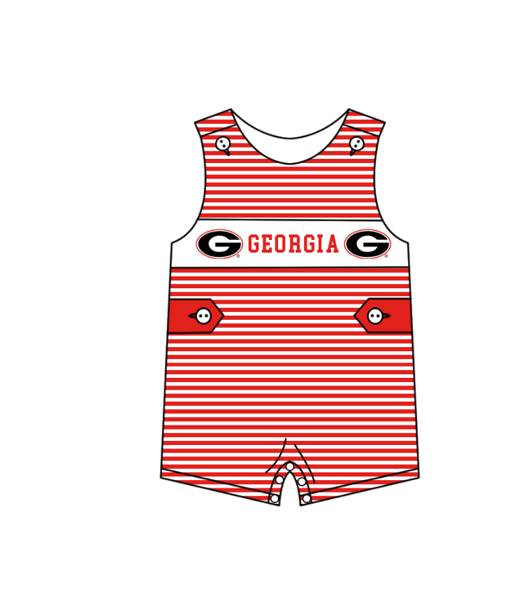 Custom collegiate team design toddle boy summer romper