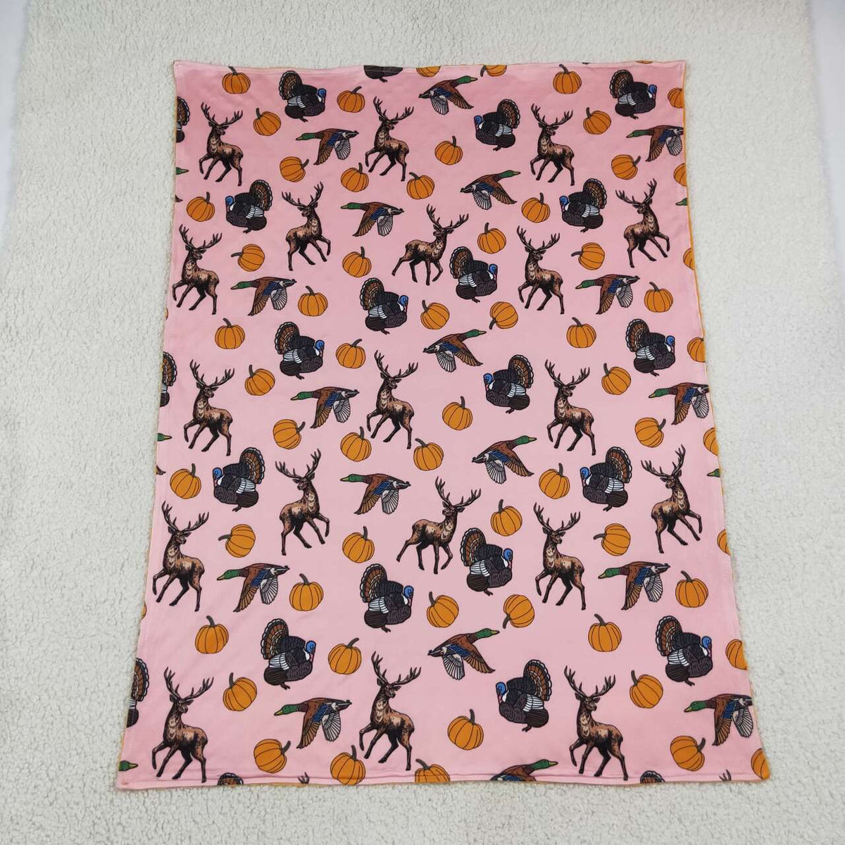 Toddle kids deer duck pumpkin design soft blanket