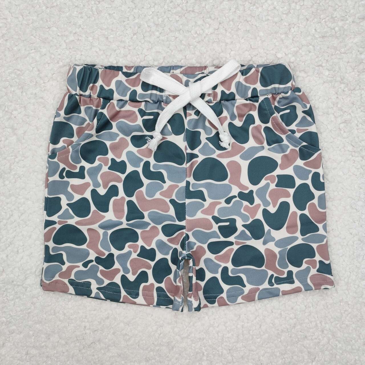 Baby boy green camo summer shorts