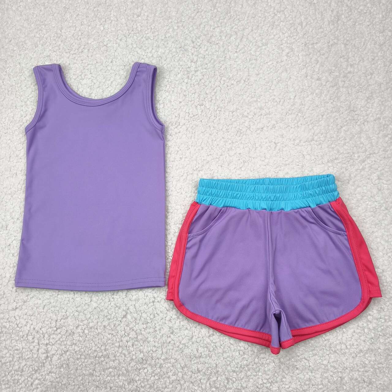 Toddle baby girls lavender yoga outfit