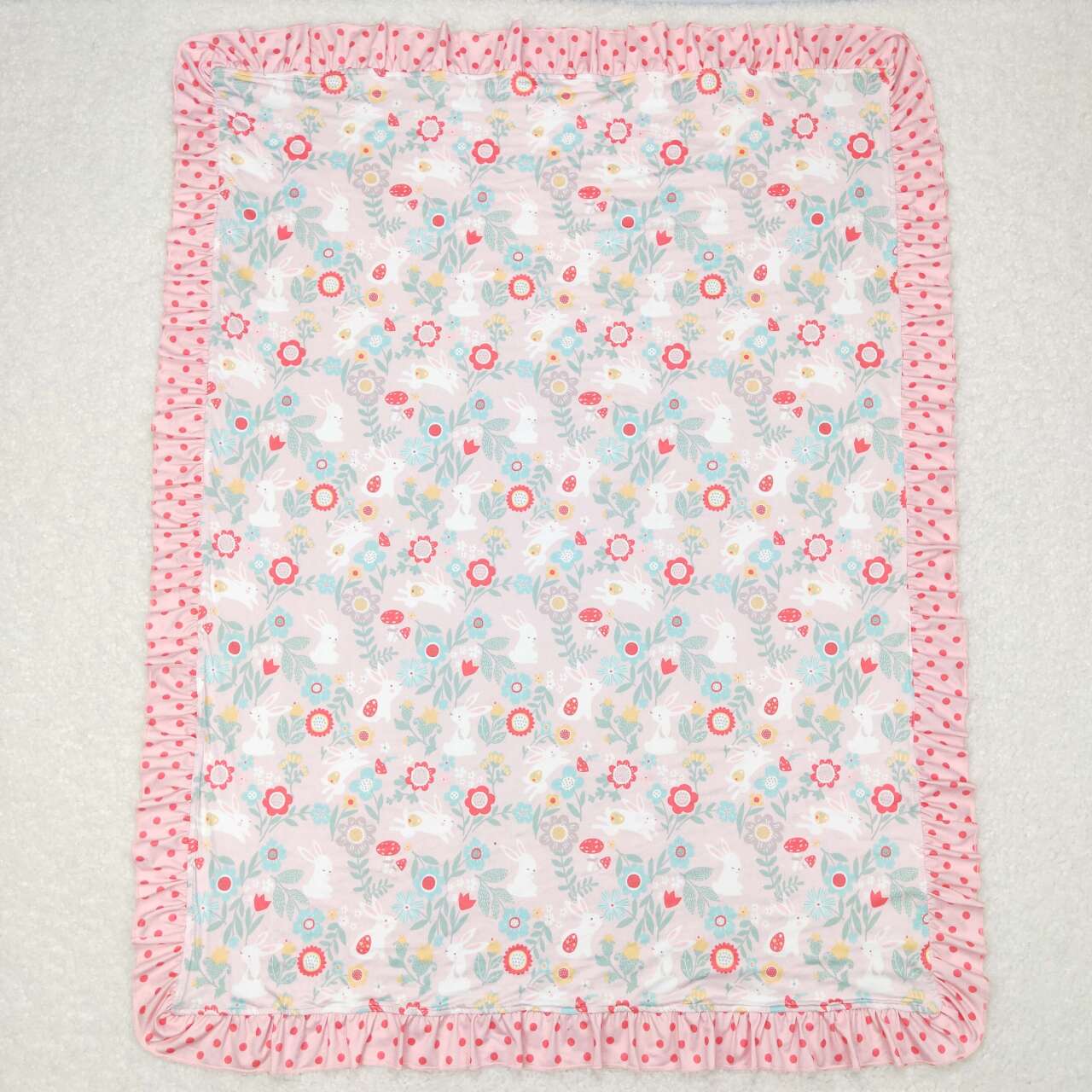 baby girls floral design boutique fleece blankets