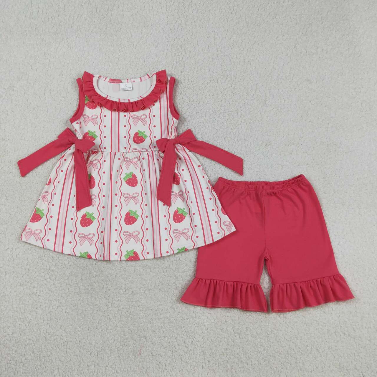 Strawberry design baby girl summer outfit
