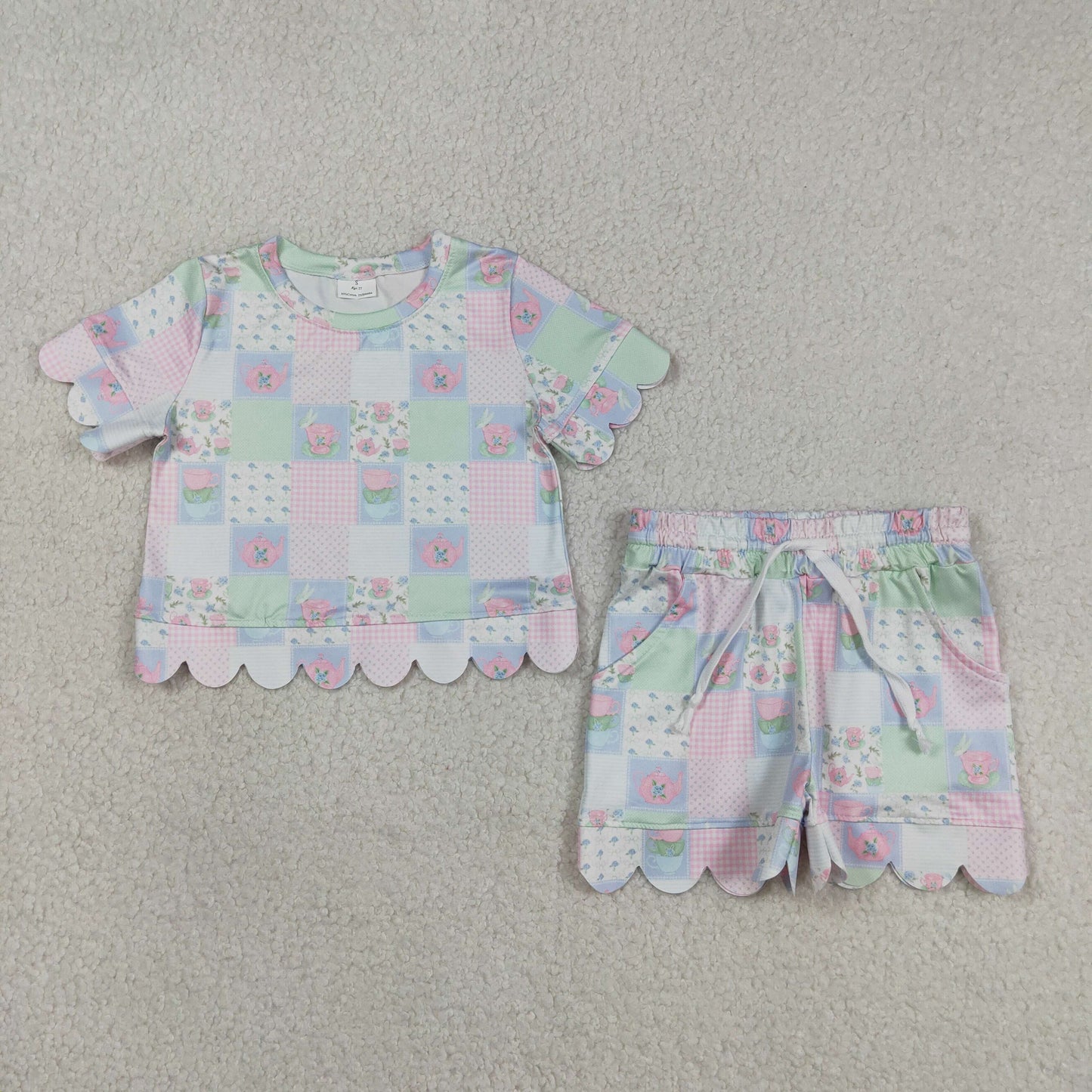 USA SHOP Flowers print toddle girls summer outfit