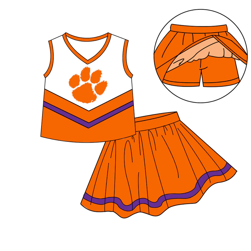 toddle girls cheer team skirt set