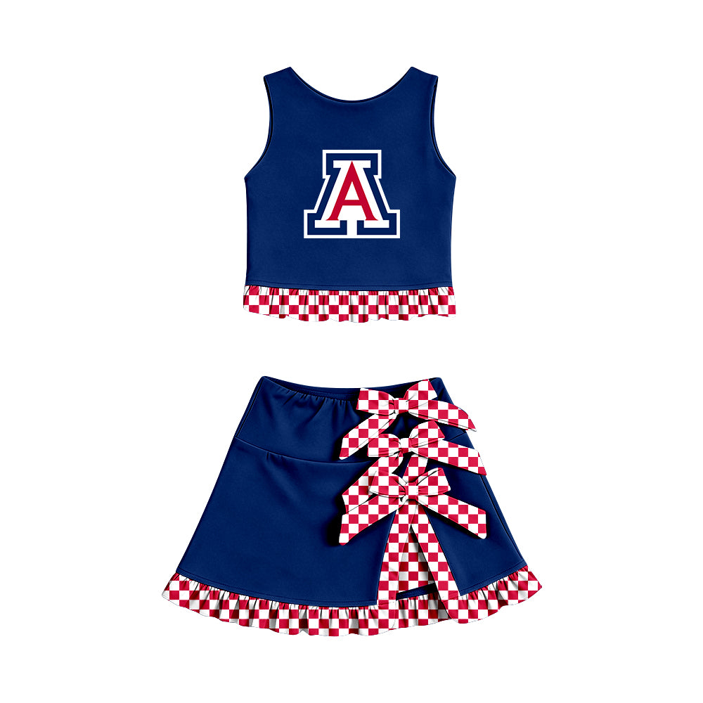 baby girls  sleeveless top matching skorts yoga clothing set
