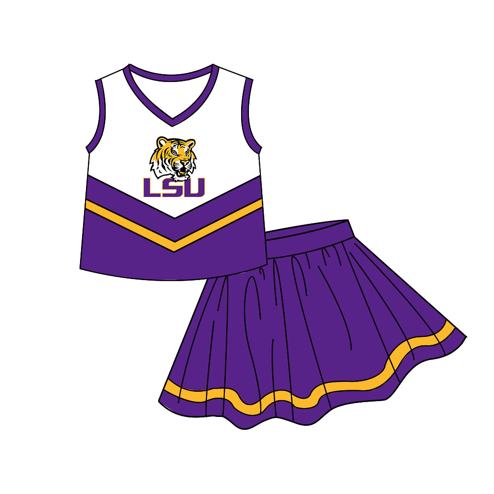 baby girls team cheer skirt outfit add liner shorts