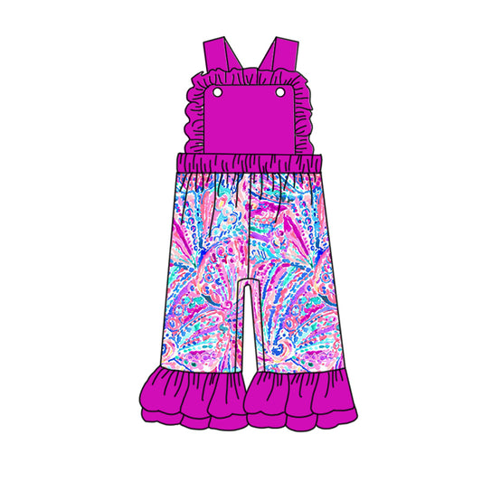 baby girls hot pink floral summer jumpsuit preorder