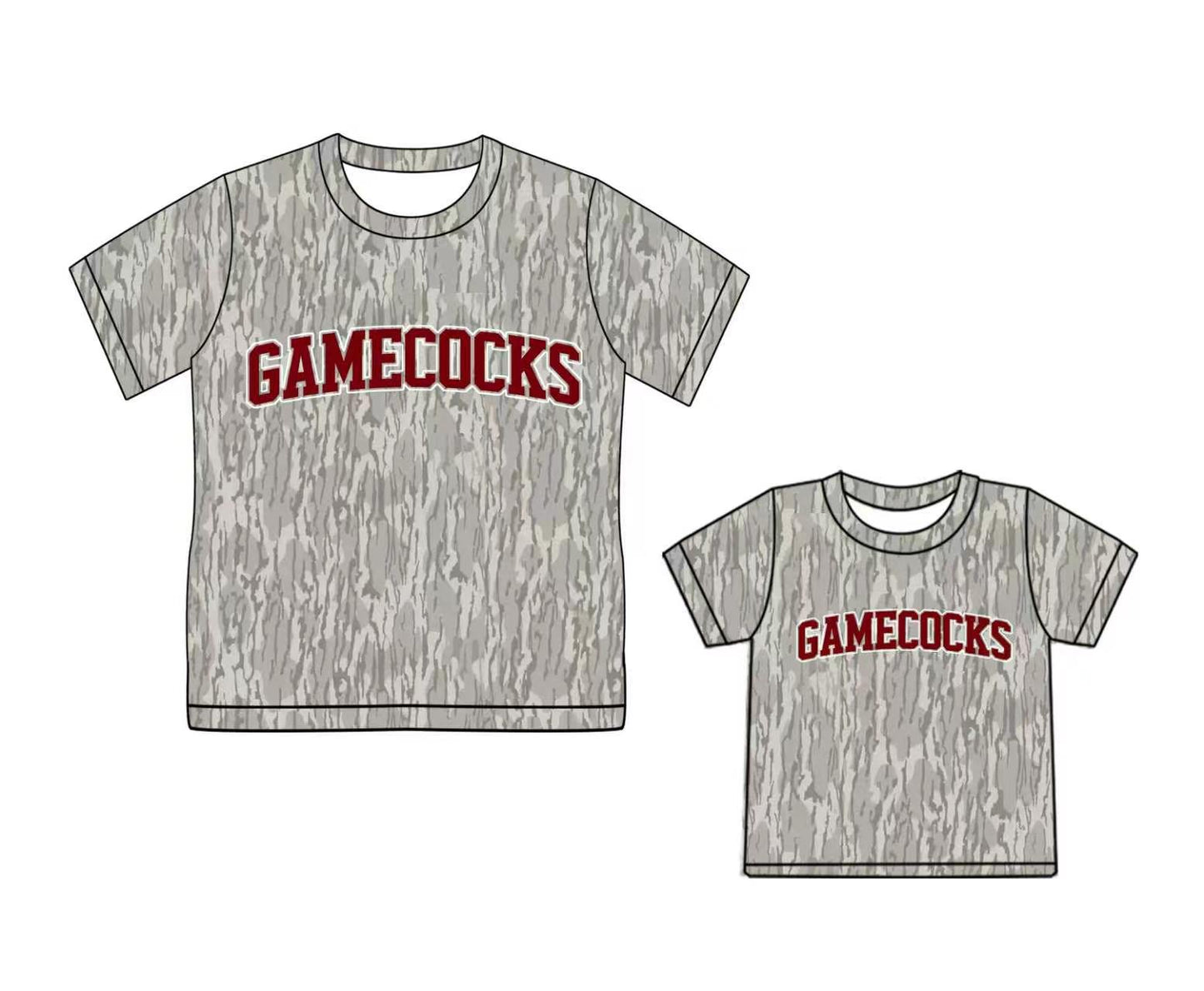 Mommy and Me Gamecocks team design summer short sleeve top