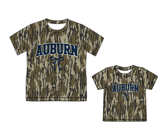 Mommy and Me Auburn team design summer short sleeve top