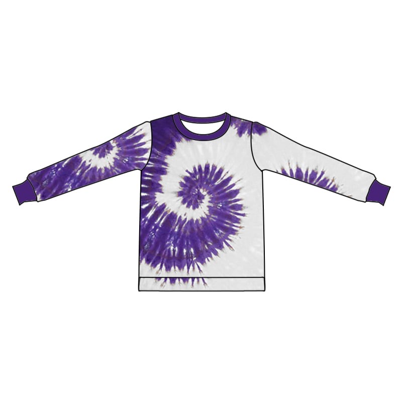 baby girls purple tie dye long sleeve top