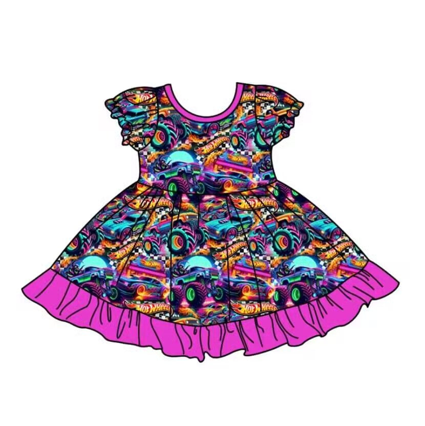 toddle girls short sleeve cartoon dress