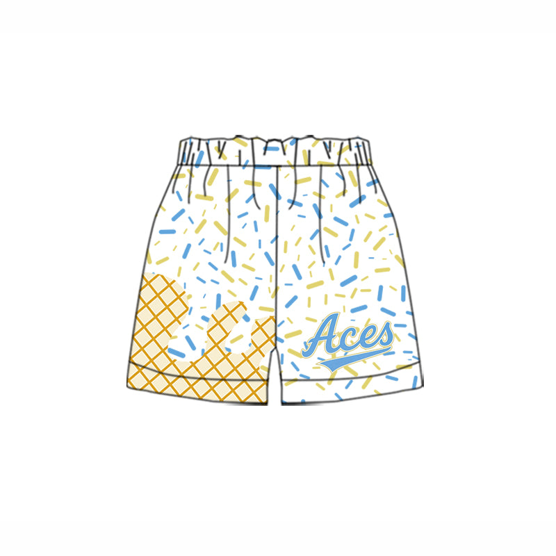 toddle baby custom team ice cream drip shorts