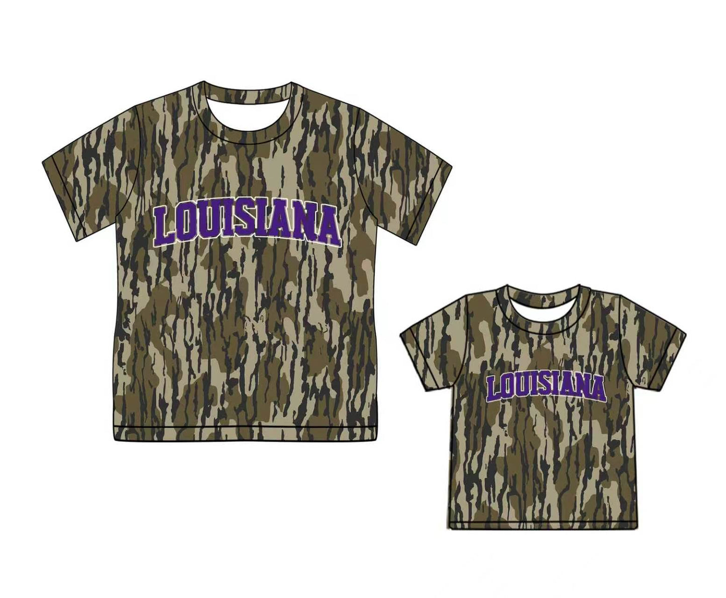 Mommy and Me Louisiana team design summer short sleeve top