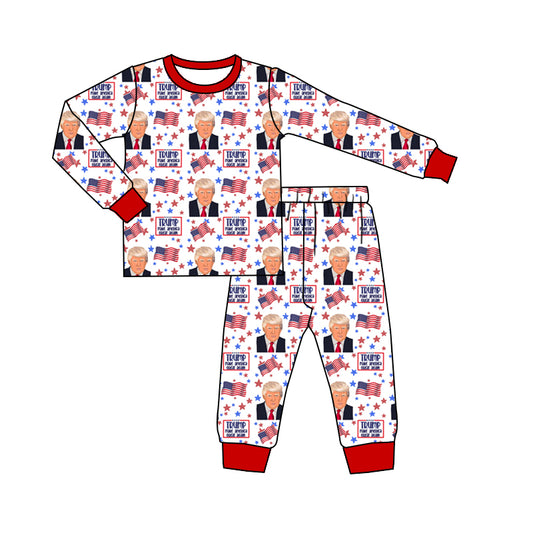 Wholesale kids baby long sleeve bamboo pajama set