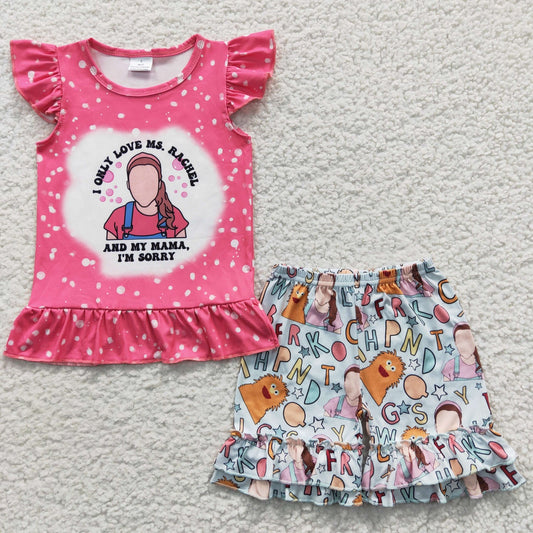 toddle girls summer 2pcs shorts set