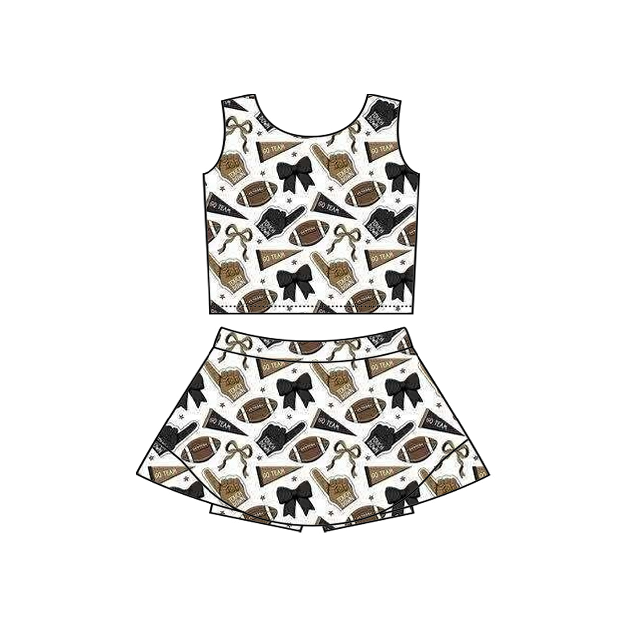 baby girls cheer skirt outfit add liner shorts