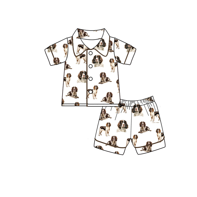 baby boy dog print pajama set