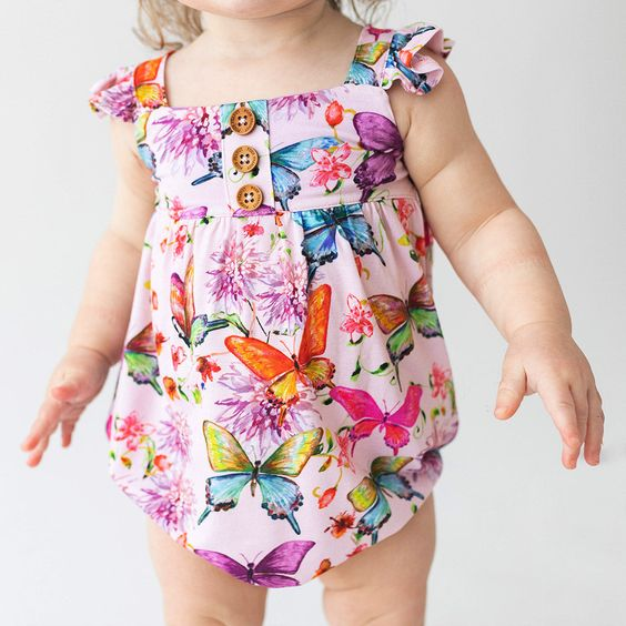 toddle girls  butterfly romper