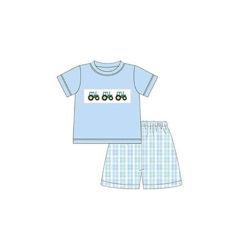 infant baby boy farm tractor outfit