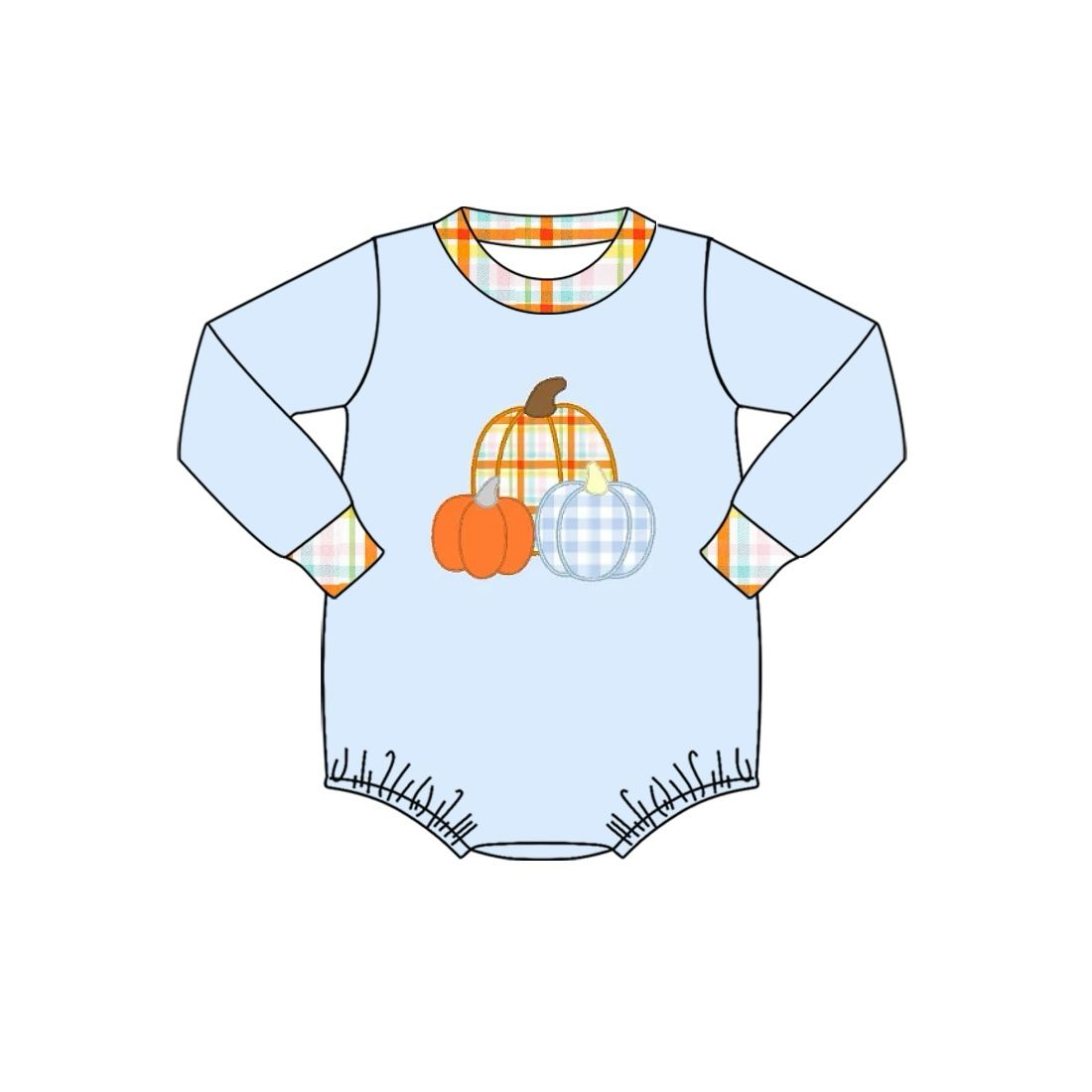 baby boy long sleeve fall puimpkin romper