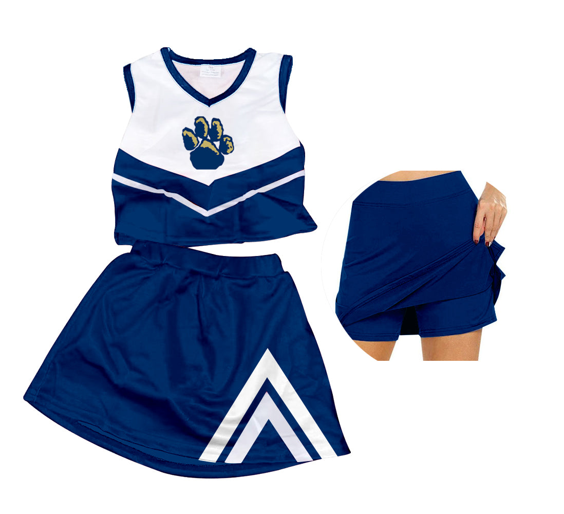 baby girls paw team cheer skirt outfit