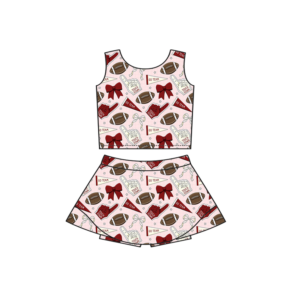 toddle girls custom team style skirt set