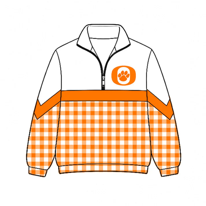 Kids Orangefield Bobcat team style long sleeve pullover top