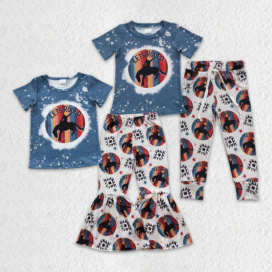 sister brother lets rodeo cowboy cowgirls western matching sibling set
