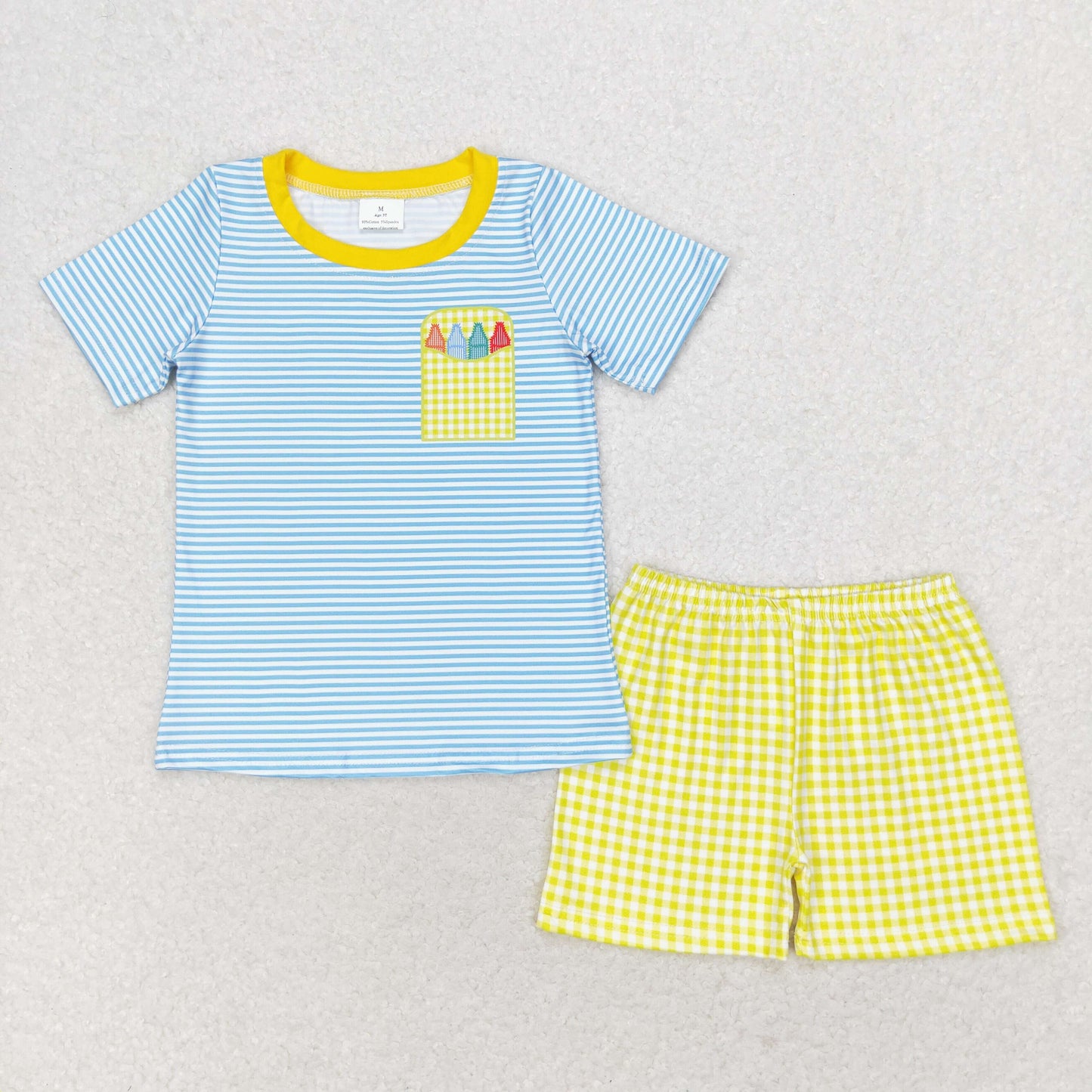 sister brother blue stripes back to school clothes